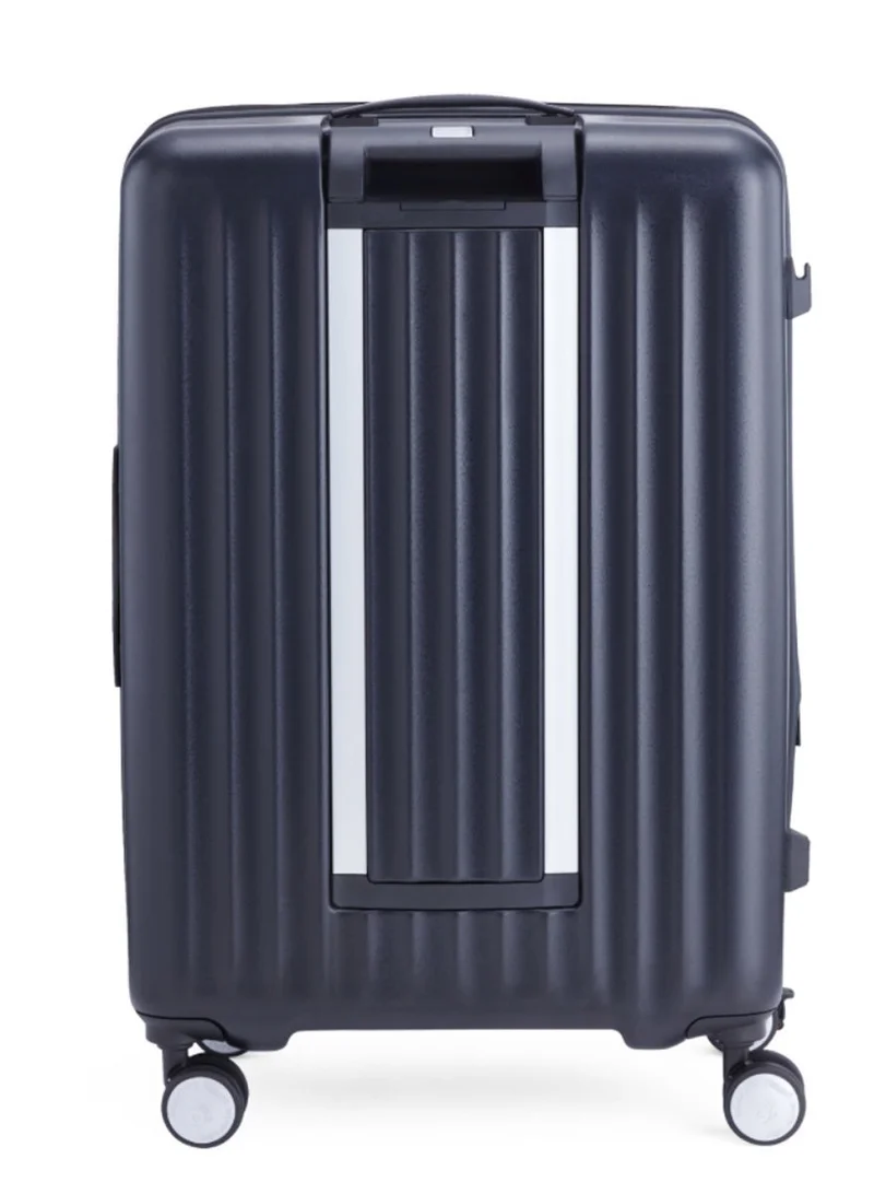 AMERICAN TOURISTER  Trento + Suitcase, Check-In Size 68 cm / 25 inch, 4 Spinner Wheels, Hard Top, Polycarbonate, Black|2 In 1 Optimov™ Shock Absorbing Wheels|Book Opening|Expandable|TSA Lock|Waterproof Section - 3 Years International Warranty  | Best Price UAE